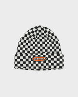 Vintage Airwalk Checkerboard Embroidered Logo Knit Skater Beanie - OS