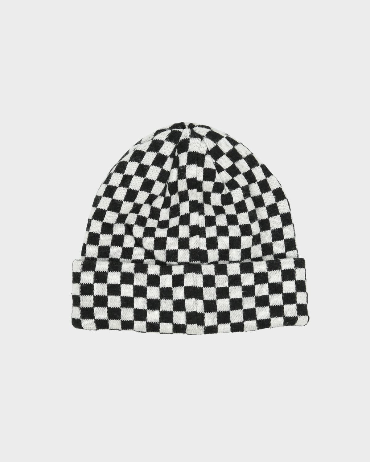 Vintage Airwalk Checkerboard Embroidered Logo Knit Skater Beanie - OS