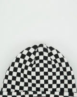Vintage Airwalk Checkerboard Embroidered Logo Knit Skater Beanie - OS
