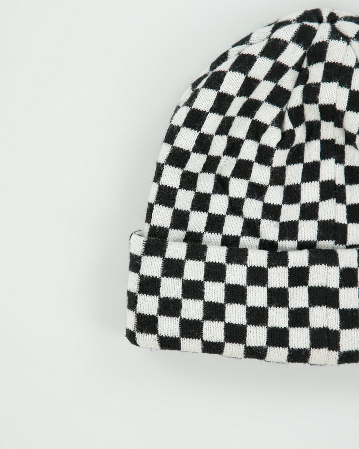Vintage Airwalk Checkerboard Embroidered Logo Knit Skater Beanie - OS