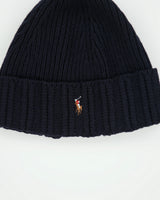 Vintage Y2K 00s Polo Ralph Lauren Lambswool Knit Icon Rib Cuff Beanie - OS