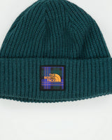 The North Face Ponderosa Green Salty Dog Tartan Rib Fishermans Beanie - OS