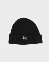 Stussy Japan Stock Logo Rib Knit Fishermans Beanie - OS