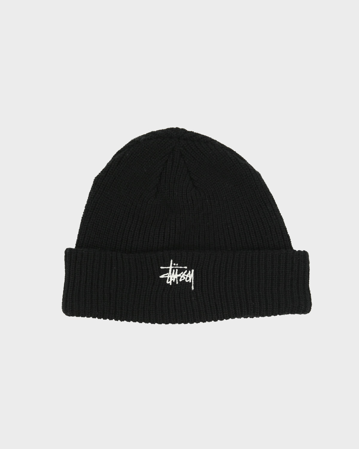 Stussy Japan Stock Logo Rib Knit Fishermans Beanie - OS