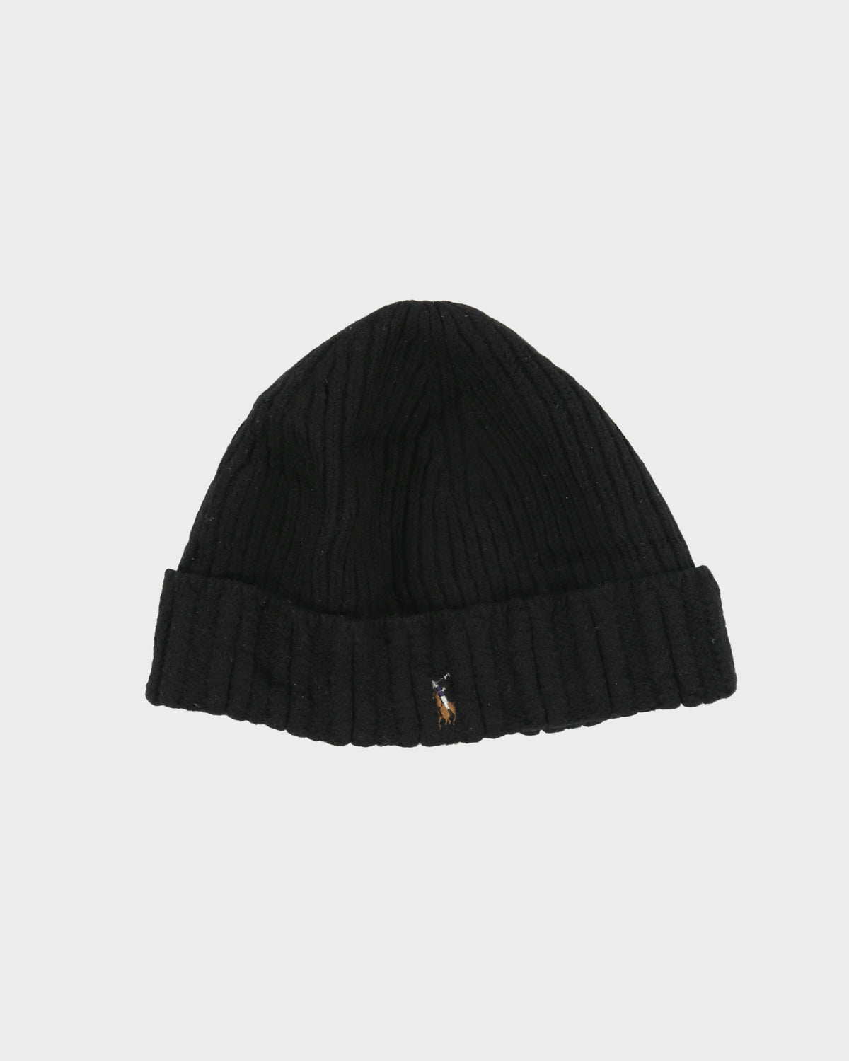 Vintage Y2K 00s Polo Ralph Lauren Lambswool Knit Icon Rib Cuff Beanie - OS