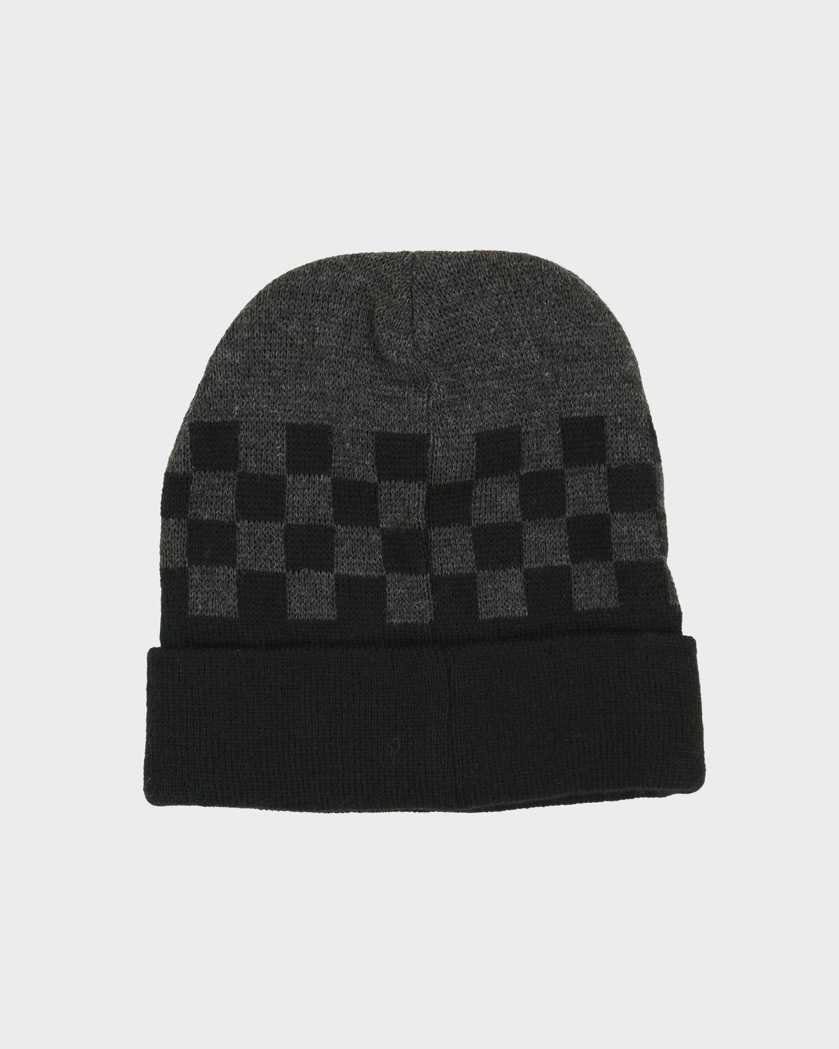 Vintage Y2K 00s Ecko UNLTD Checkerboard Knit Rib Cuff Beanie - OS