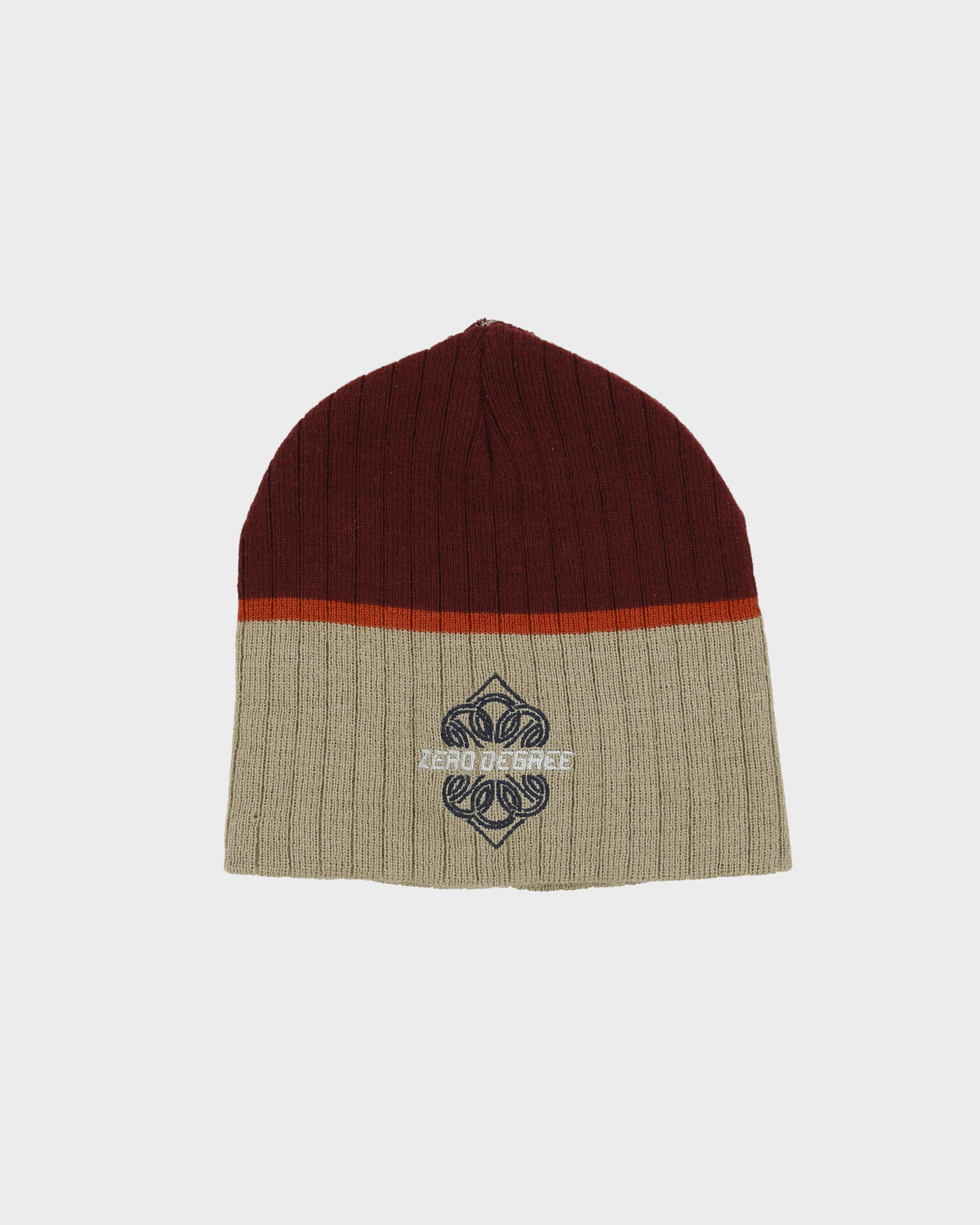 Vintage Y2K 00s Zero Degree Striped Rib Knit Skullcap Beanie - OS