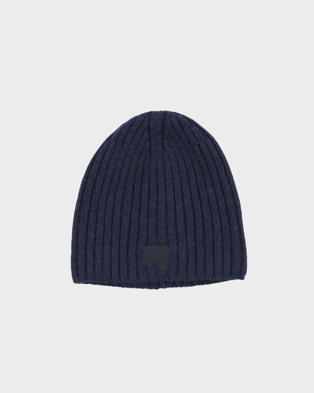 DSWT Acne Studios Face Logo Wool Yak Knit Rib Skullcap Beanie - OS