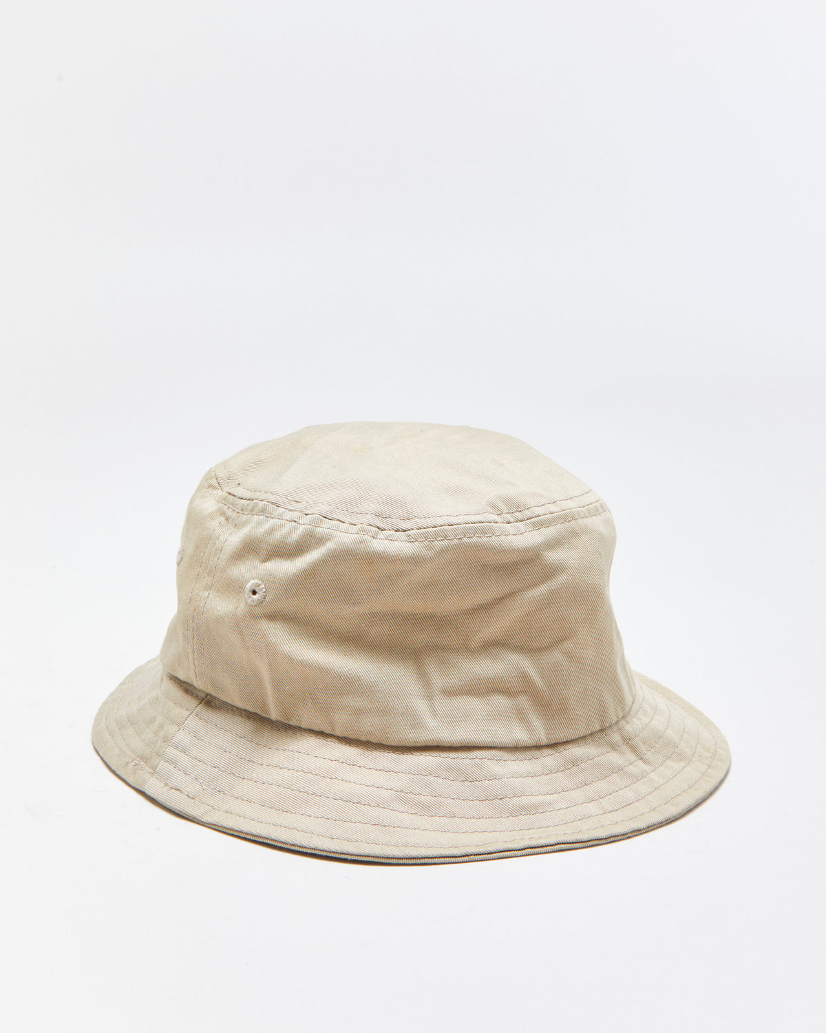 Vintage Stussy Desert Khaki Stock Lock Canvas Bucket Hat - M