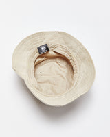 Vintage Stussy Desert Khaki Stock Lock Canvas Bucket Hat - M