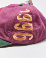 DSWT Vintage 1996 Atlanta Olympics Paisley Suede Flat Brim Leather Strap Baseball Cap - OS