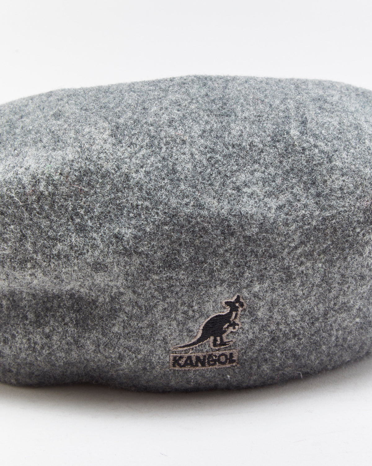 Vintage Kangol 504 Marl Grey Wool Flat Cap - S