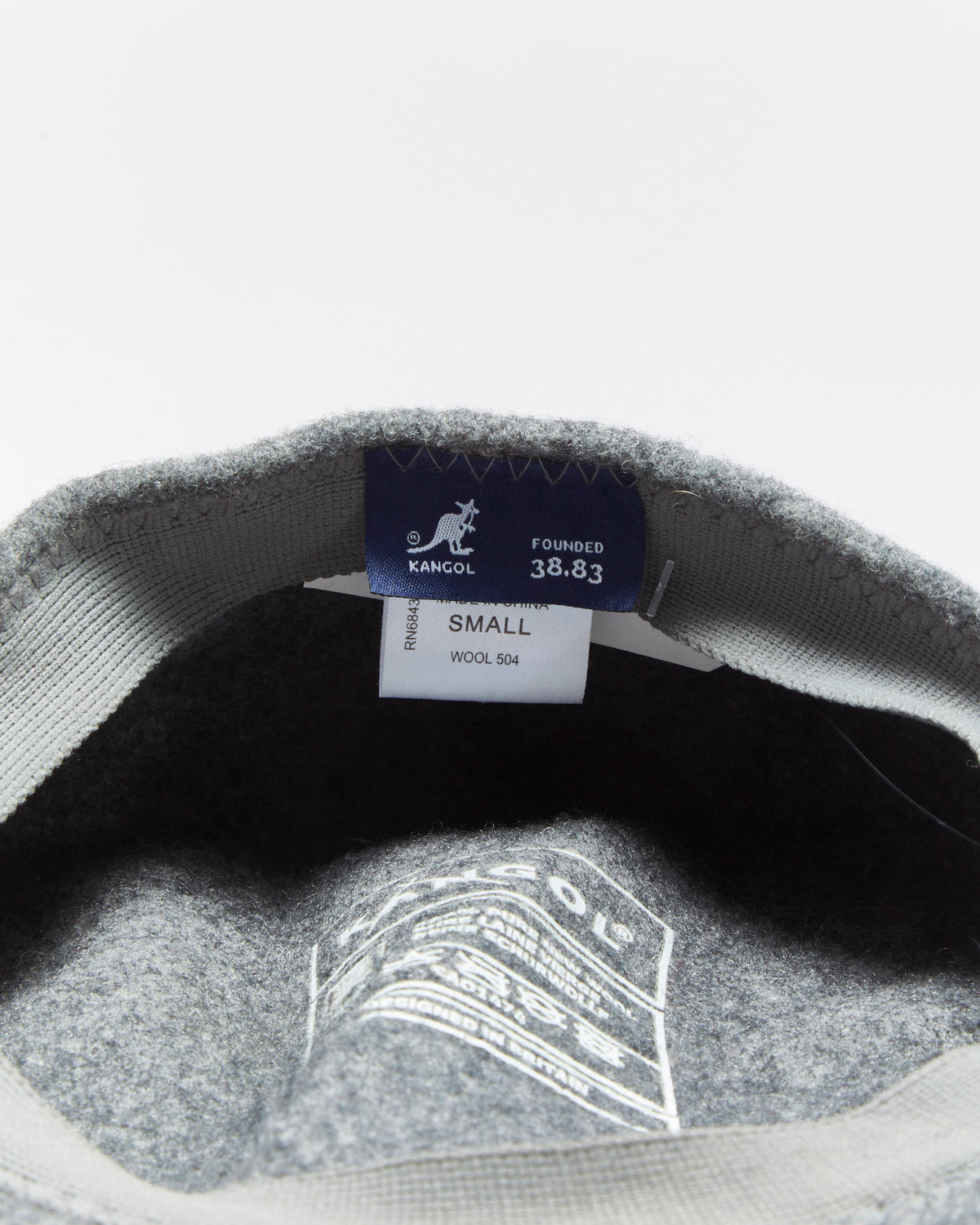 Vintage Kangol 504 Marl Grey Wool Flat Cap - S