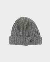 Vintage Polo Country Ralph Lauren Marl Grey Lambswool Chunky Knit Beanie - OS