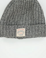 Vintage Polo Country Ralph Lauren Marl Grey Lambswool Chunky Knit Beanie - OS
