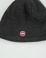 Canada Goose Merino Wool Knit Fleece Lined Skullcap Logo Beanie - M/L