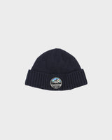 Patagonia Navy Brodeo Wool Ribbed Knit Fishermans Beanie - OS