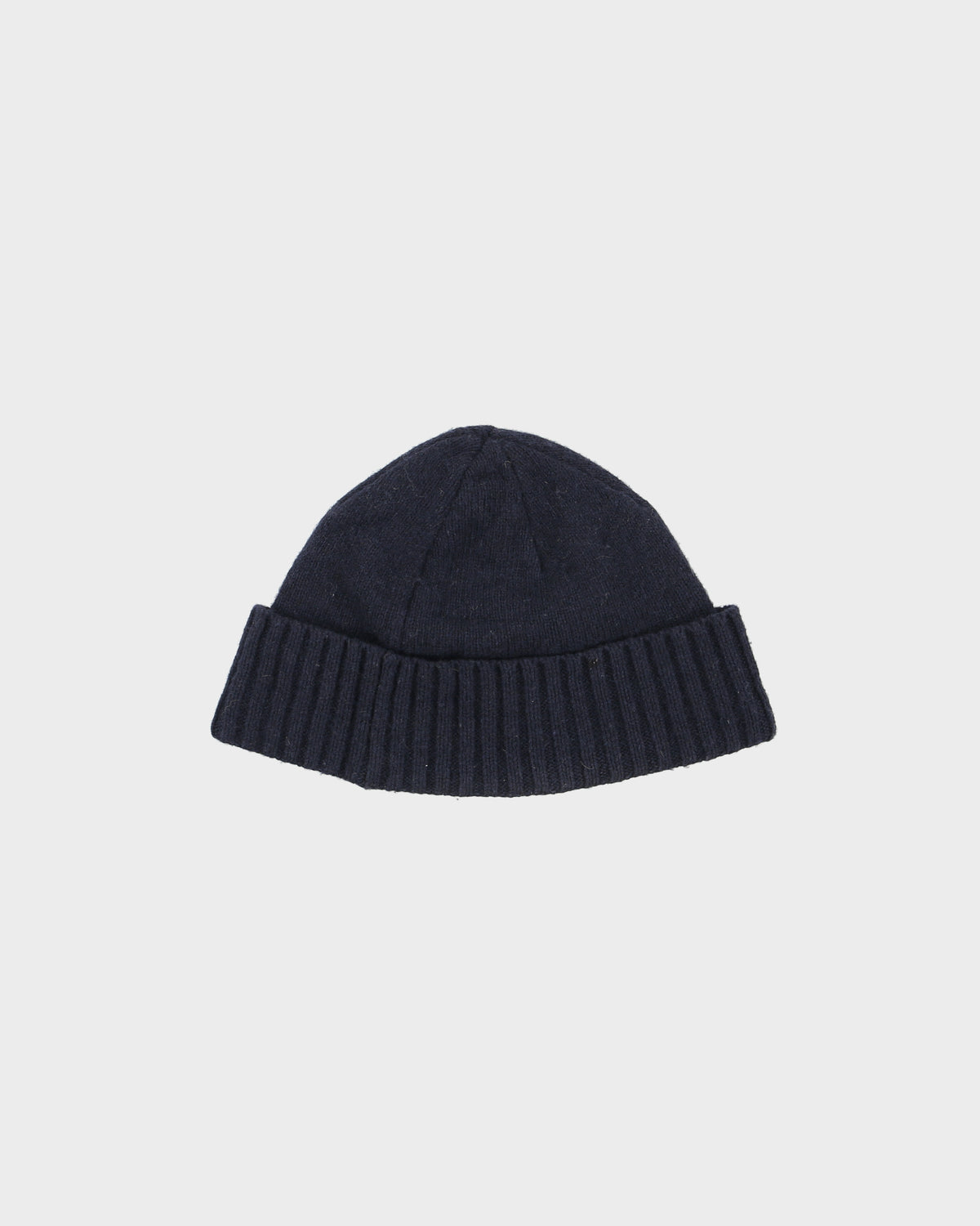 Patagonia Navy Brodeo Wool Ribbed Knit Fishermans Beanie - OS