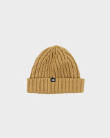 The North Face Tan Chunky Ribbed Knit Fishermans Beanie - OS