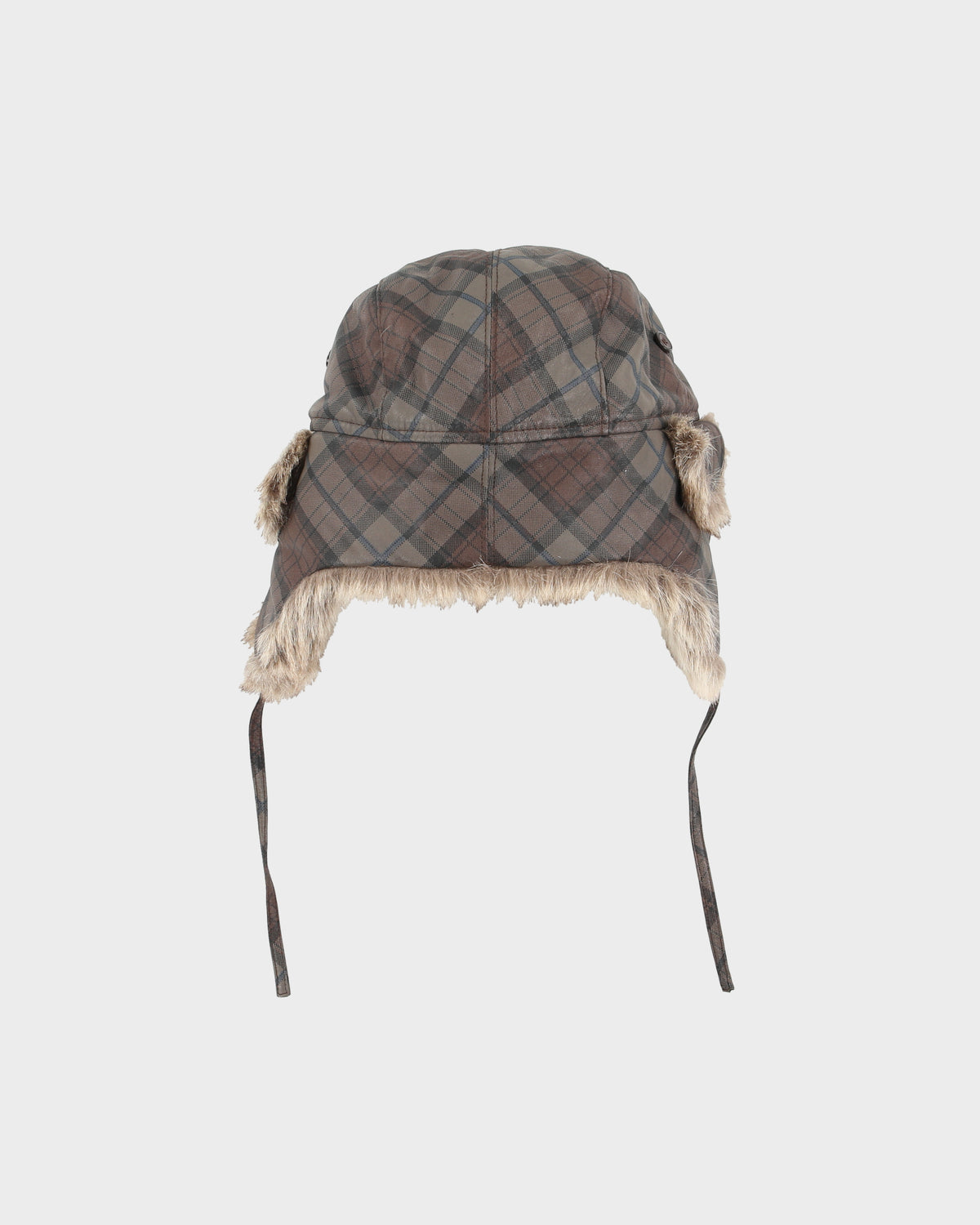 Vintage Y2K 00s Wind River Plaid Faux Fur Trapper Hat - OS