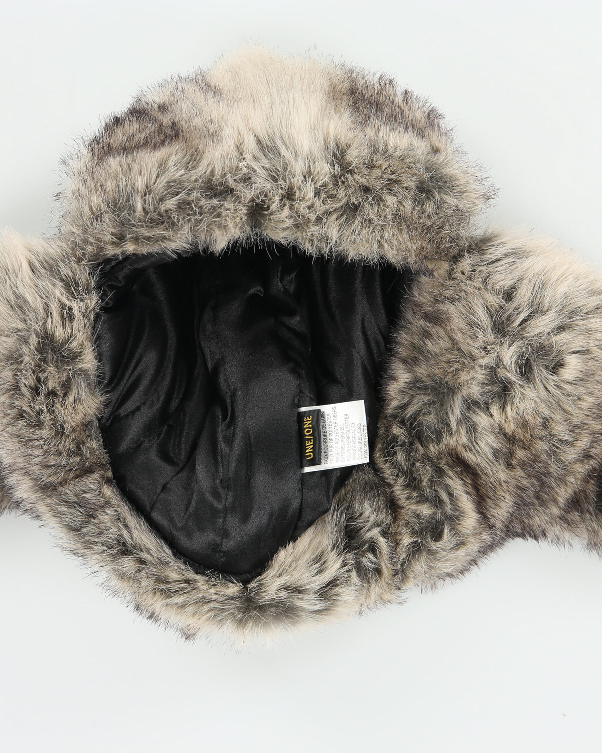 Vintage Y2K 00s Canvas Plaid Faux Fur Trapper Hat - OS