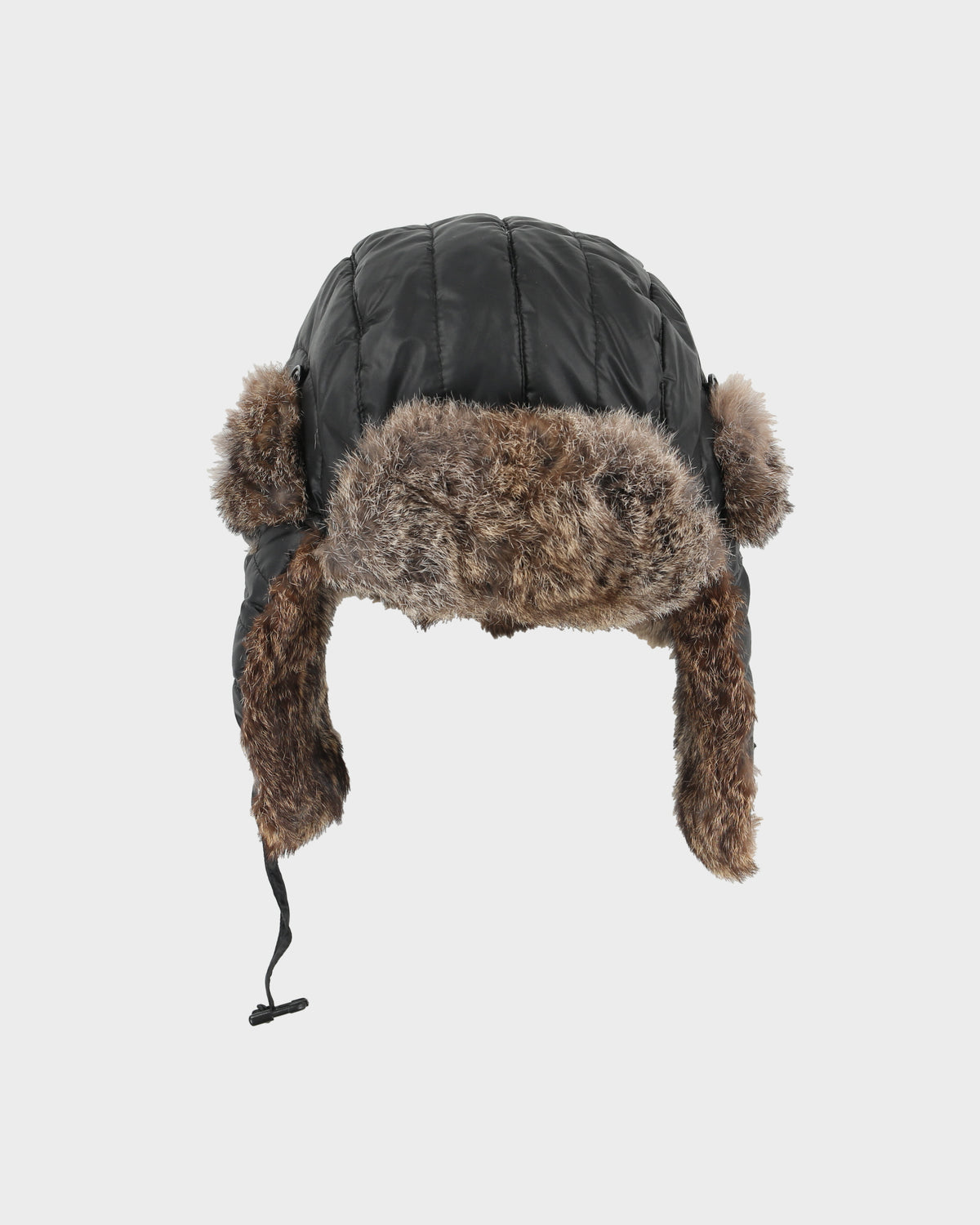Vintage Y2K 00s Nathaniel Cole Crown Cap Lapin Fur Shell Trapper Hat - OS
