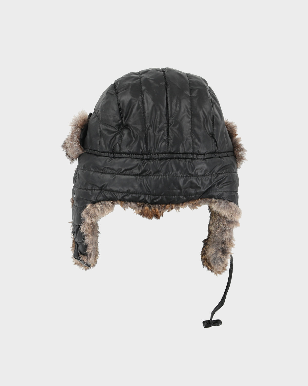 Vintage Y2K 00s Nathaniel Cole Crown Cap Lapin Fur Shell Trapper Hat - OS
