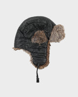 Vintage Y2K 00s Nathaniel Cole Crown Cap Lapin Fur Shell Trapper Hat - OS