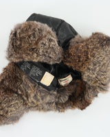 Vintage Y2K 00s Nathaniel Cole Crown Cap Lapin Fur Shell Trapper Hat - OS