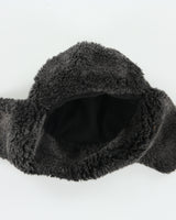 Vintage Y2K 00s Woodland Camo Canvas Fleece Lined Faux Fur Trapper Hat - OS