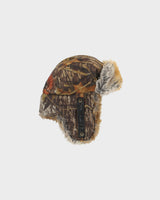 Vintage Y2K 00s Wind River Realtree Camo Quilt Lined Faux Fur Trapper Hat - L