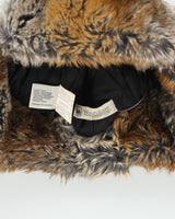 Vintage Y2K 00s Wind River Realtree Camo Quilt Lined Faux Fur Trapper Hat - L