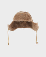 Vintage 1980s Sheepskin Leather Aviator Trapper Hat - S