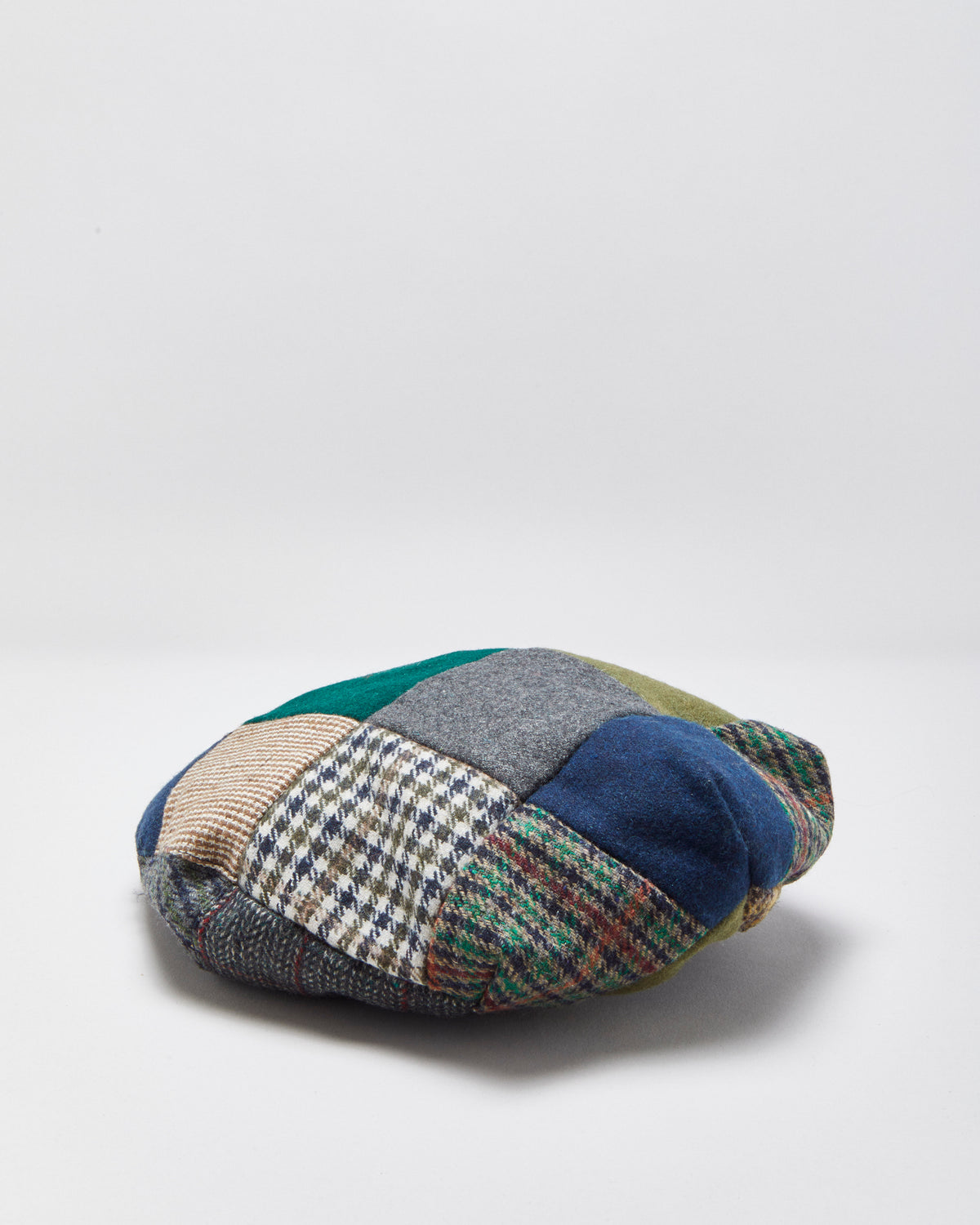 Vintage Guinness Wool Blend Tweed Patchwork Flat Cap - M