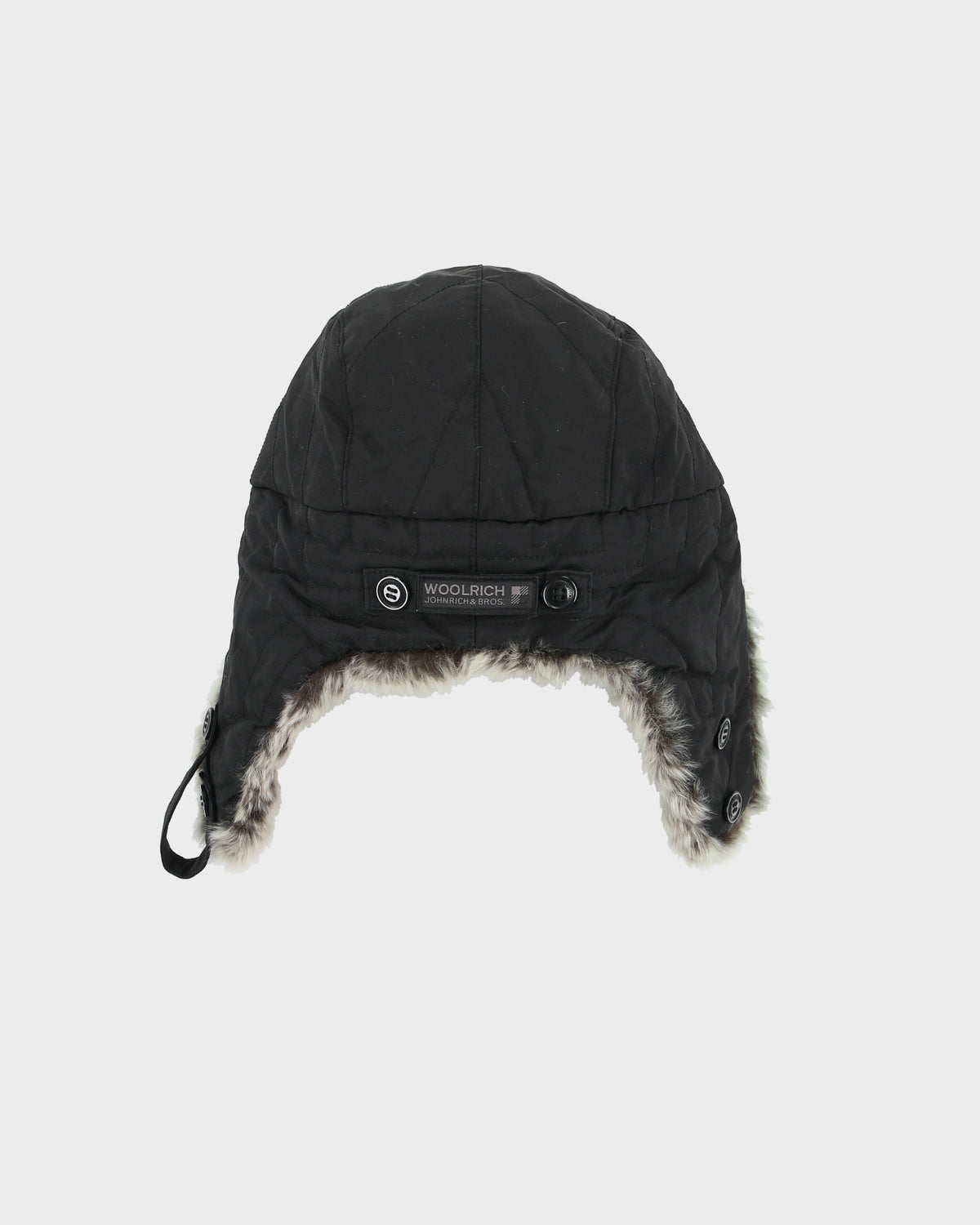 Vintage Woolrich Quilted Waterproof Canvas Lapin Fur Trapper Hat - L