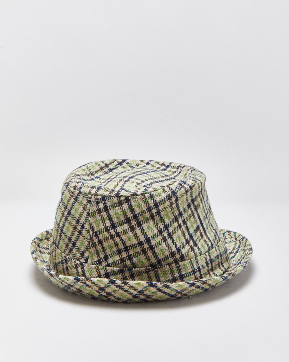 Vintage Y2K 00s Stussy Stock Logo Tweed Wool Blend Fedora Hat - L/XL