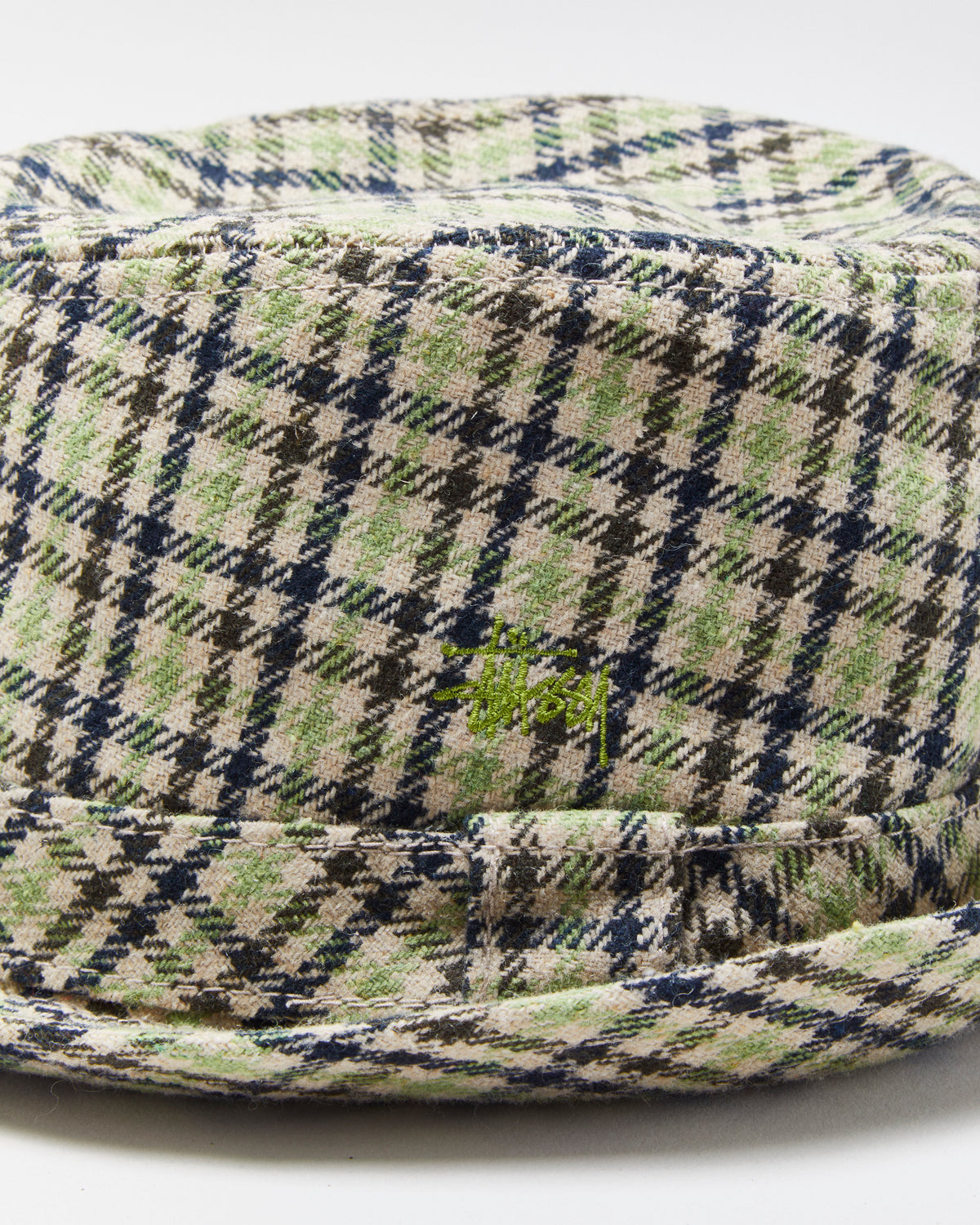 Vintage Y2K 00s Stussy Stock Logo Tweed Wool Blend Fedora Hat - L/XL
