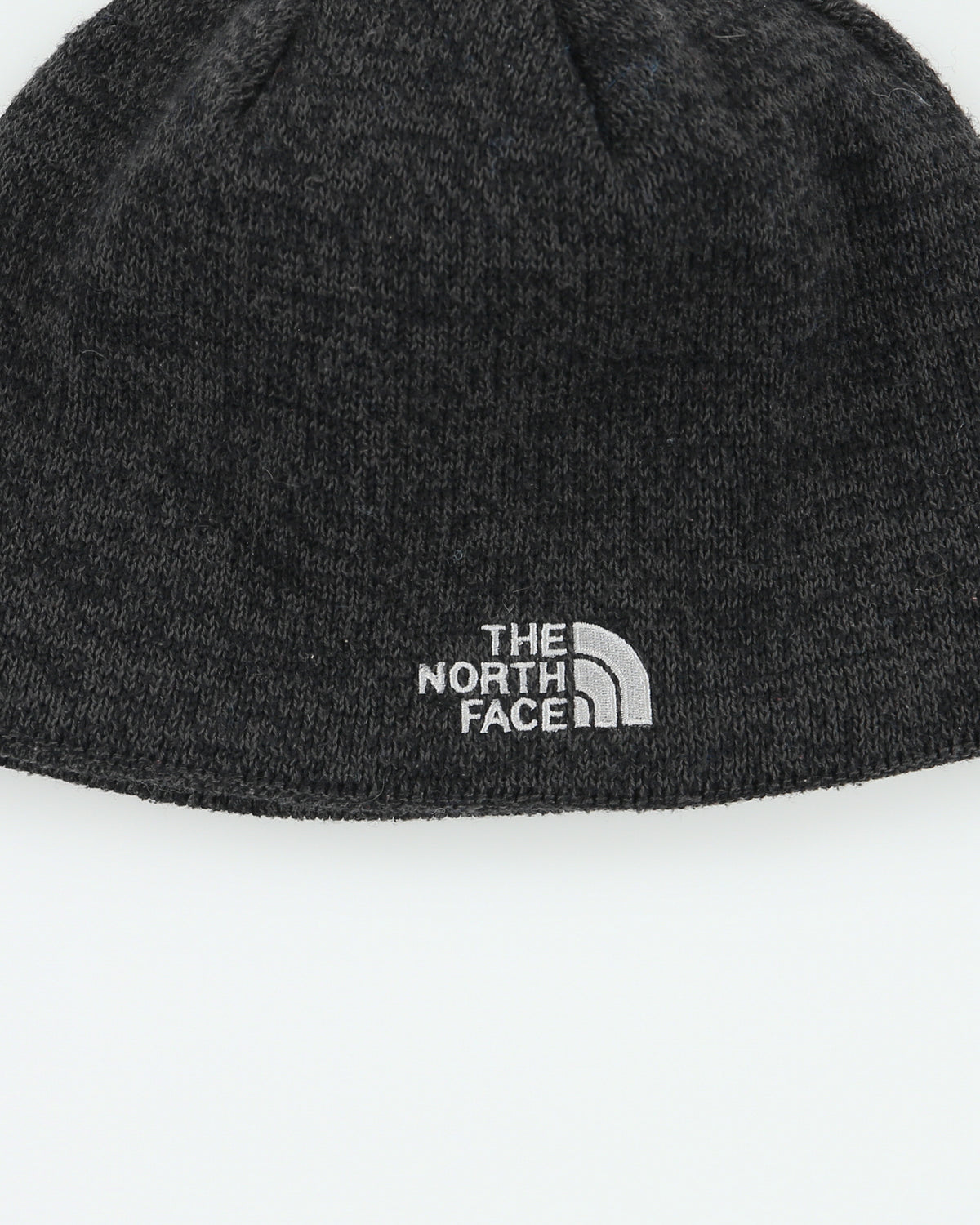 The North Face Marl Grey Wool Blend Knit Fleece Lined Skullcap Beanie - OS