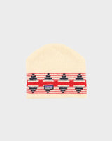 Patagonia Backslide Toasted White Pueblo Striped Wool Knit Skullcap Beanie - OS