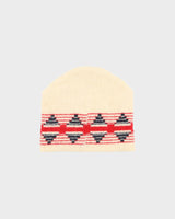 Patagonia Backslide Toasted White Pueblo Striped Wool Knit Skullcap Beanie - OS