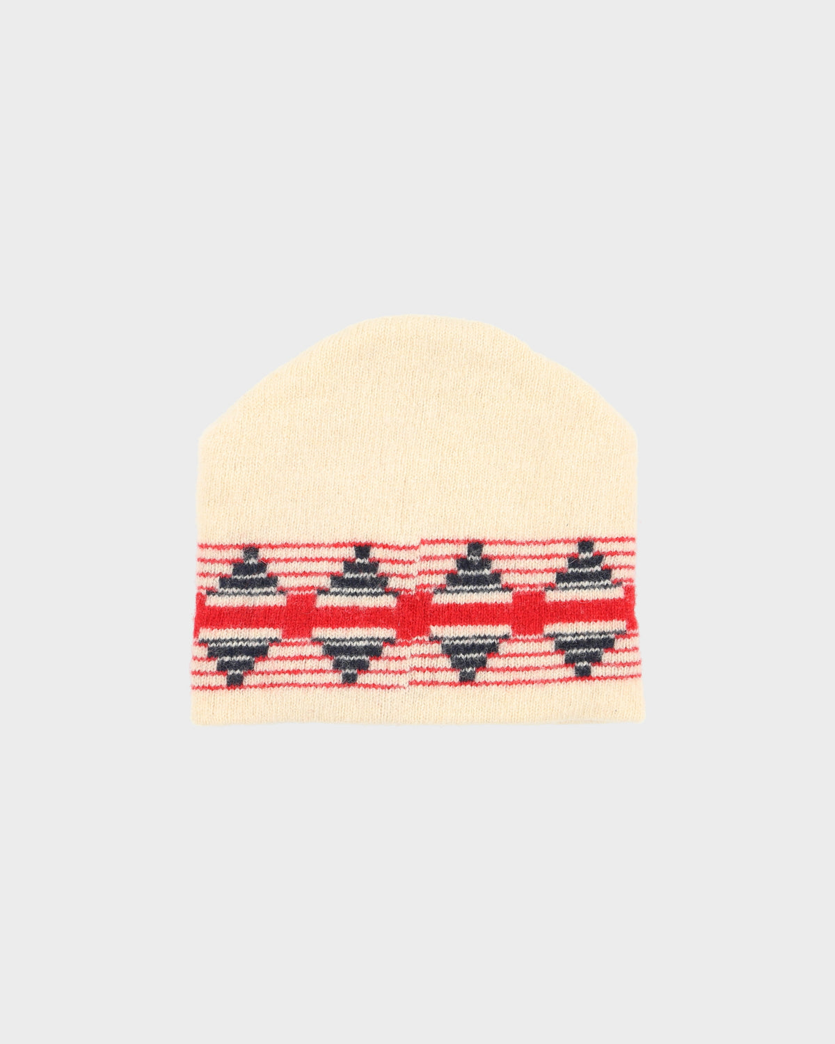 Patagonia Backslide Toasted White Pueblo Striped Wool Knit Skullcap Beanie - OS