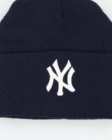 Vintage Y2K 00s N.Y Yankees MLB Knit Made In USA Cuff Beanie - OS