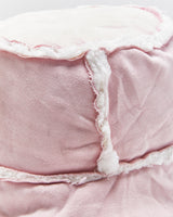 Vintage Y2K 00s Baby Pink Faux Sheepskin Bucket Hat - M/L