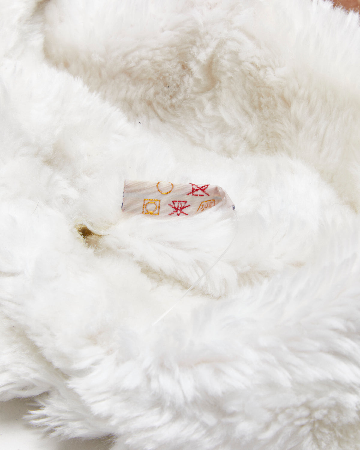 Vintage Y2K 00s Baby Pink Faux Sheepskin Bucket Hat - M/L