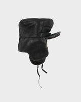 Vintage Y2K 00s FRR Canada Sheepskin Leather Aviator Captain Trapper Hat - L/XL