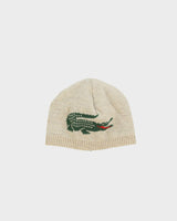 Vintage Y2K 00s Lacoste Wool Blend Made In France Knit Croc Skullcap Beanie - L