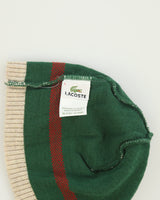 Vintage Y2K 00s Lacoste Wool Blend Made In France Knit Croc Skullcap Beanie - L