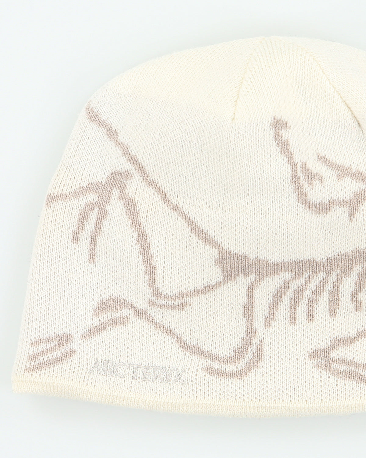 Arc'teryx Cream Bird Head Toque Wool Blend Fleece Lined Skullcap Beanie - OS