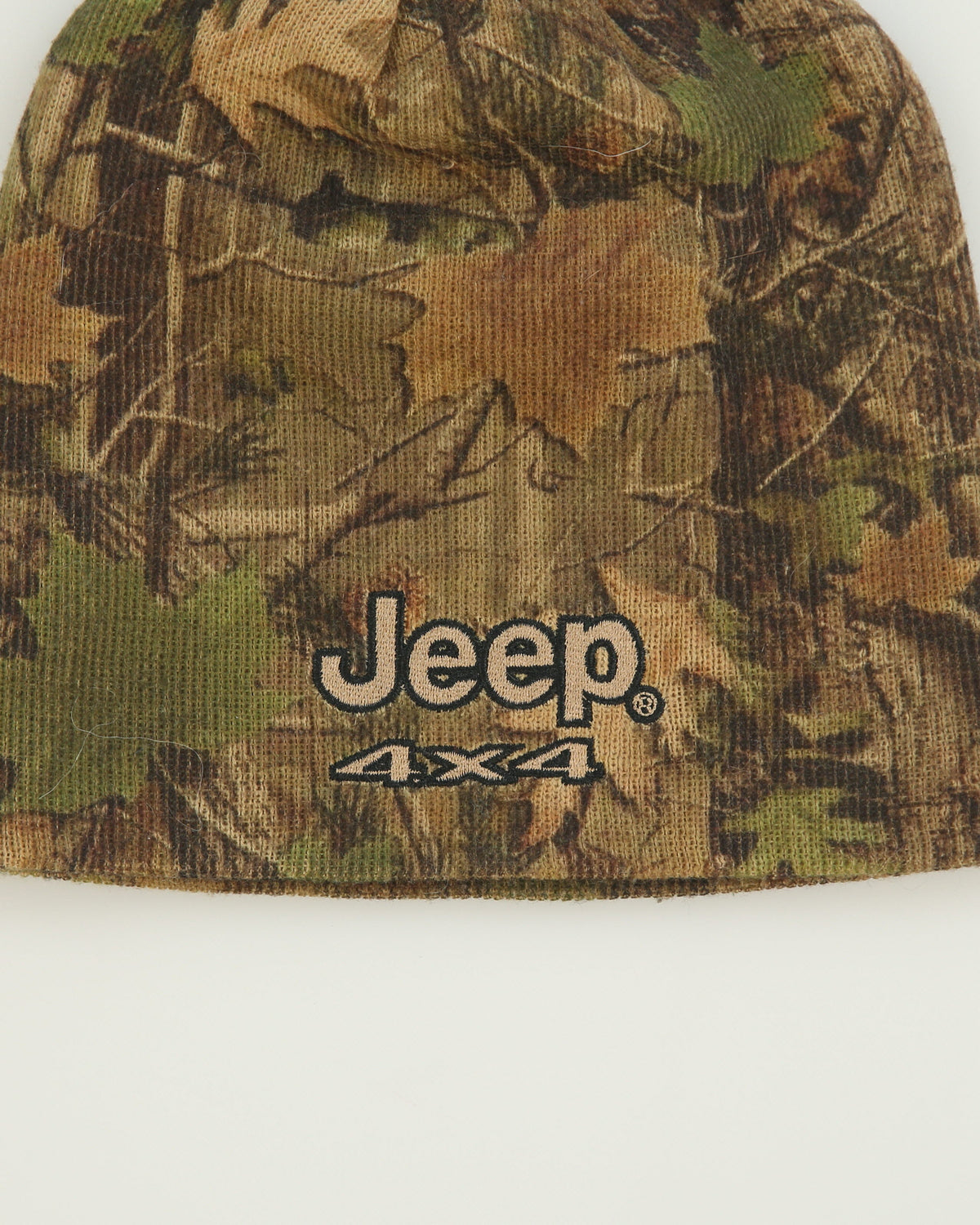 Vintage Y2K Jeep 4X4 Realtree Camo Embroidered Knit Skullcap Beanie - OS