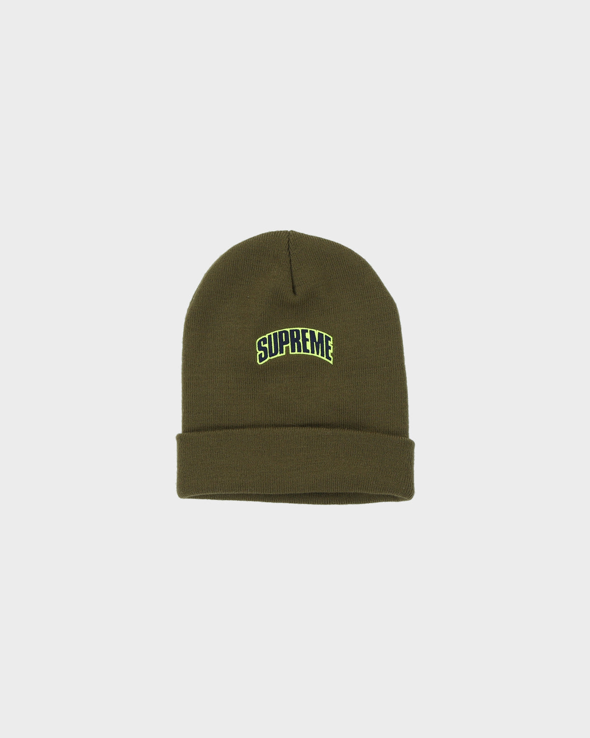 F/W 2018 Supreme Khaki Crown Logo Beanie - OS